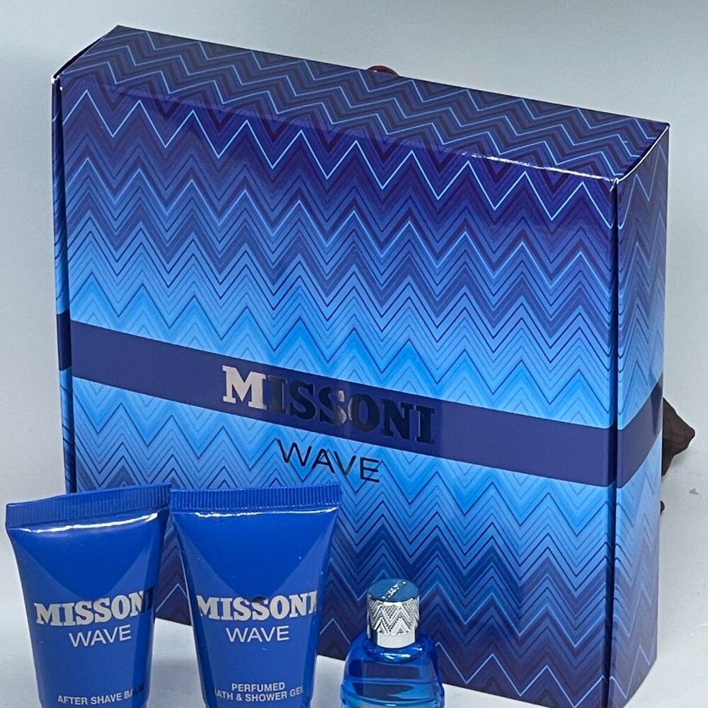 Missoni Wave For Men 3 Pc Set - Bath & Shower Gel ~ After Shave Balm ~EDT Splash